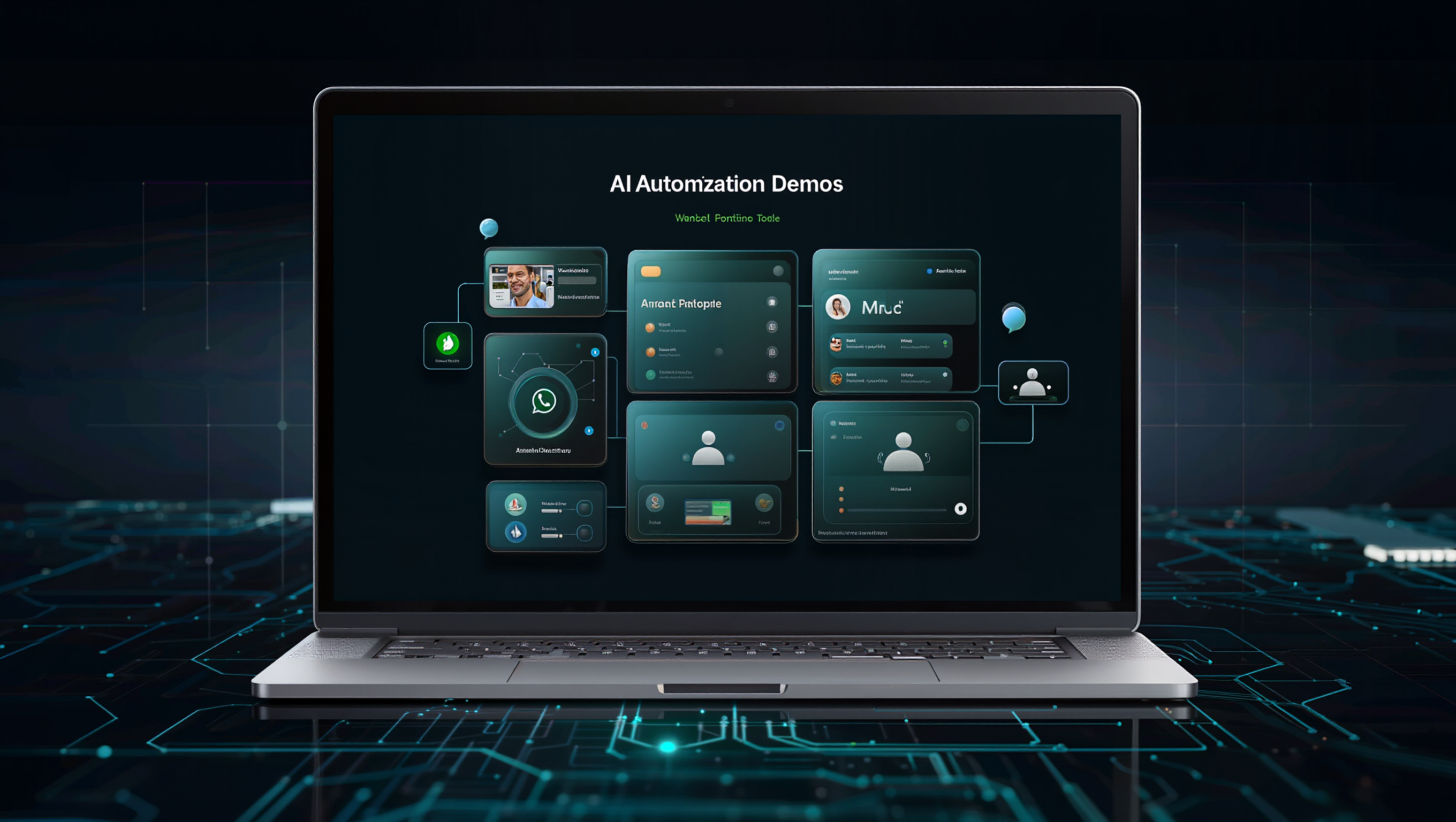 AI automation demos and assistant prototypes preview by Cristina Geafar