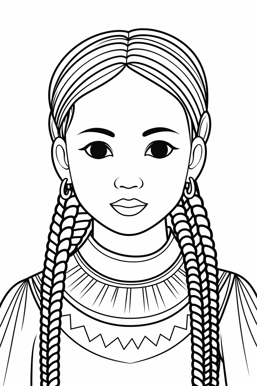 Flower coloring page sample