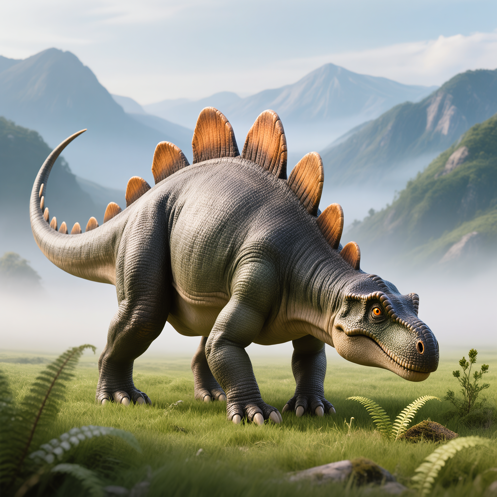 Stegosaurus with back plates